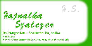 hajnalka szalczer business card